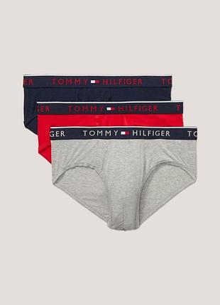 Набор мужских трусов брифов tommy hilfiger (7114439124663) essential luxe stretch brief 3-pack l комбинированные