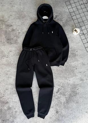 Спортивный костюм polo ralph lauren на флисе черный xxl