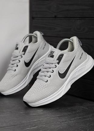 Кроссовки nike air zoom сетка серые мужские 42