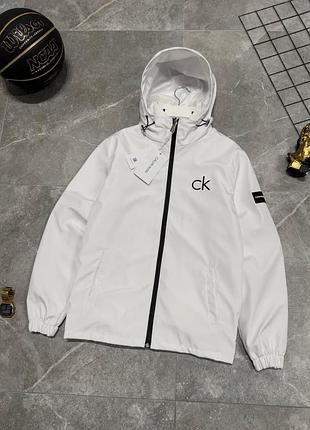 Ветровка calvin klein белая мужская l