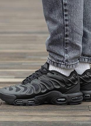Кроссовки nike air max tn plus drift all black черные мужские 41