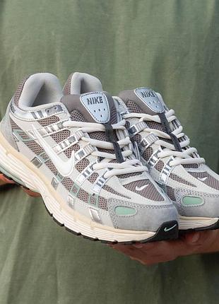 Кроссовки nike p-6000 flat pewter коричневые 42