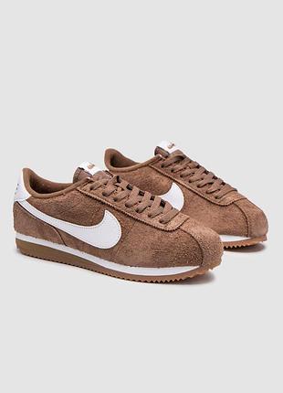 Кроссовки nike cortez brown suede коричневые женские 39
