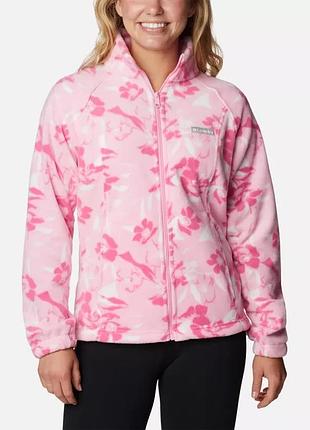 Женская флисовая куртка с молнией во всю длину и принтом benton springs columbia sportswear