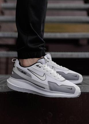 Кросівки nike simple white grey сірі чоловічі