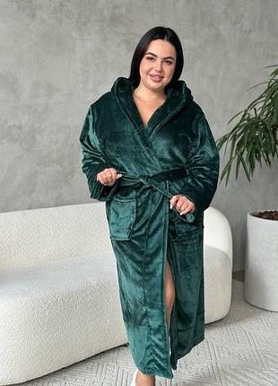 Женский махровый халат батал (3203) 3xl