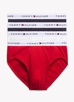 Набор мужских трусов брифов tommy hilfiger (199243997631) classics brief red 4 шт. xl комбинированные
