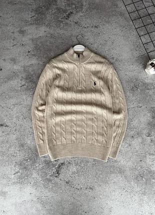Свитер polo ralph lauren бежевый мужской xl