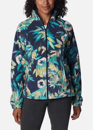 Женская флисовая куртка с молнией во всю длину и принтом benton springs columbia sportswear