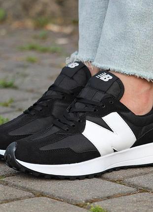 Кроссовки new balance 327 black черные