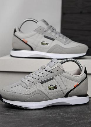 Кросівки lacoste сірі чоловічі