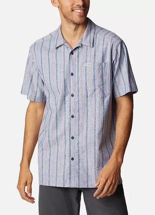 Мужская льняная рубашка с коротким рукавом sage springs columbia sportswear