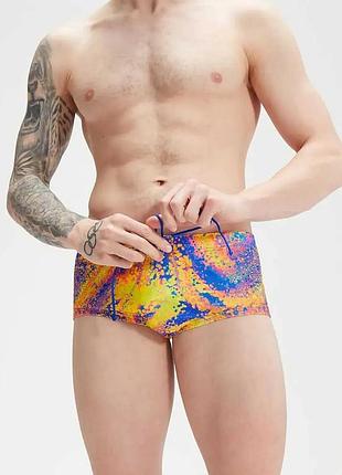 Чоловічі плавки speedo боксери шортики з яскравим принтом розмір м