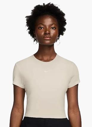 Urbanshop com ua футболка женская nike chill knit cropped t-shirt beige hf9538-105 размеры запитуйте