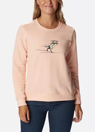 Женская кофта columbia sportswear hart mountain ii graphic crew свитшот xl