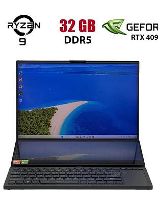 Ігровий ноутбук б-клас asus rog zephyrus duo gx650py / 16" (2560x1600) oled touch / amd ryzen 9 7945hx (16 (32) ядер по 2.5 - 5.4