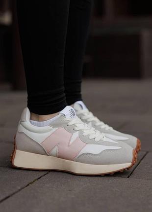 Кроссовки new balance 327 grey pink черные женские 41