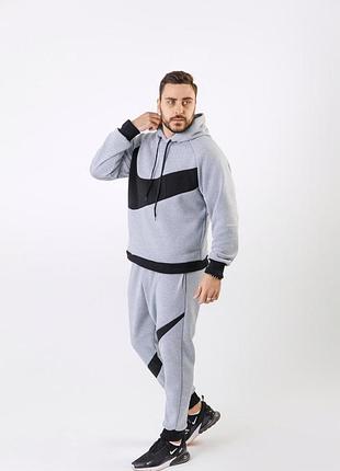 Чоловічий спортивний костюм nike сірий