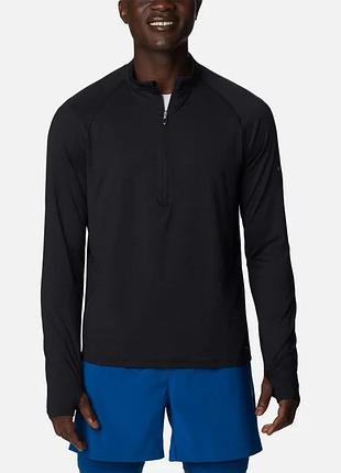 Мужская рубашка с длинным рукавом из сетчатой ткани endless trail columbia sportswear half zip