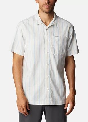 Мужская льняная рубашка с коротким рукавом sage springs columbia sportswear