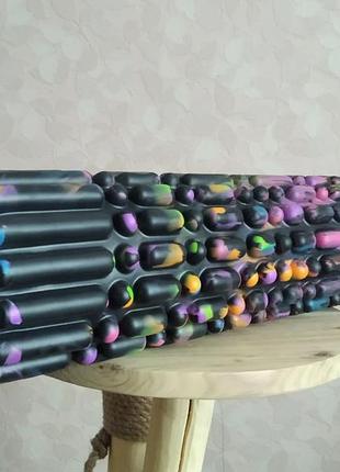 Массажный ролик 45x12 см роллер для фитнеса, йоги grid roller mrz черный (мфр валик для массажа всего тела: рук, ног, спины, шеи)