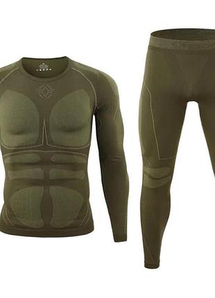 Термобелье быстросохнущее комплект термобелья military green l