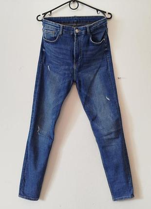 Zara.женские синие джинсы