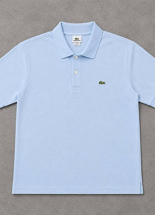 Поло lacoste голубое | casual style
