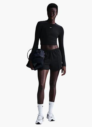 Urbanshop com ua лонгслів жіночий nike w nsw nk chll knt ls crp black hf5322-011 розміри запитуйте