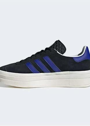 Urbanshop com ua женские кроссовки adidas gazelle bold core black lucid blue hq4408 (оriгинал) размеры запитуйте