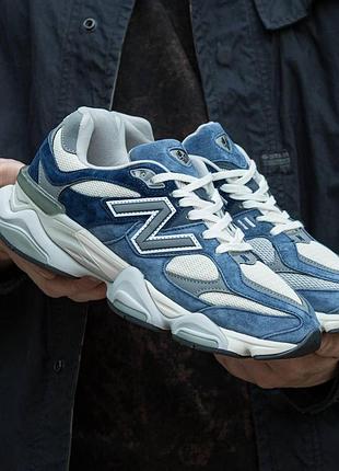 Кроссовки new balance 9060 white blue белые мужские 42