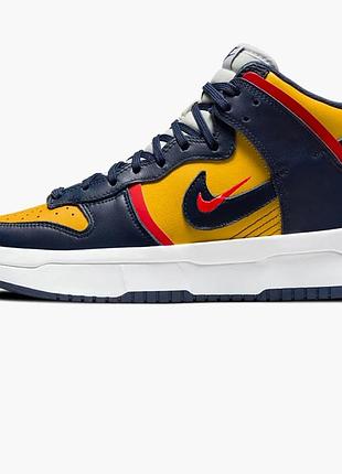 Urbanshop com ua кроссовки женские nike wmns dunk high up blue/yellow dh3718-701 размеры запитуйте