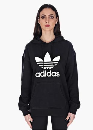 Urbanshop com ua худи женское adidas adicolor trefoil hoodie black fm3307 размеры запитуйте