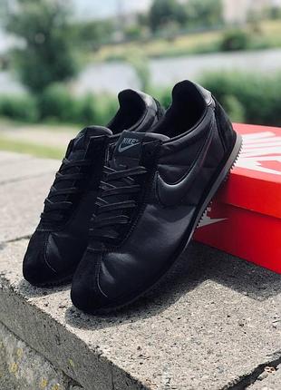 Кроссовки мужские nike classic cortez nylon all black кросівки кортези 45