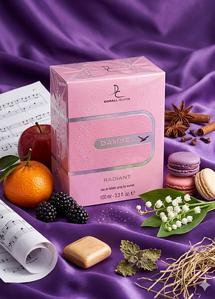женский парфюм dorall collection damsel radiant 100 мл оригинал стойка летняя парфюмированная вода нежный стойкий шлейфовый аромат