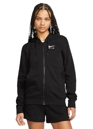 Urbanshop com ua женская толстовка nike women sportwear air fleece hooded full-zip dv8046-010 (оriгинал) размеры запитуйте
