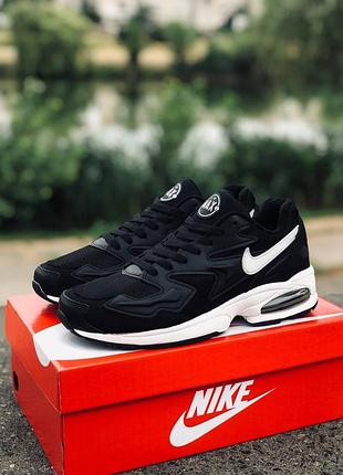 Кроссовки мужские весенние nike air max 2 light black-white