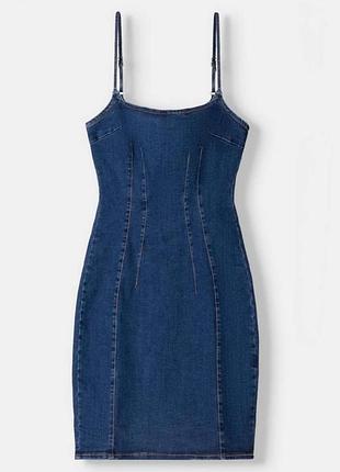 Джинсовий сарафан bershka