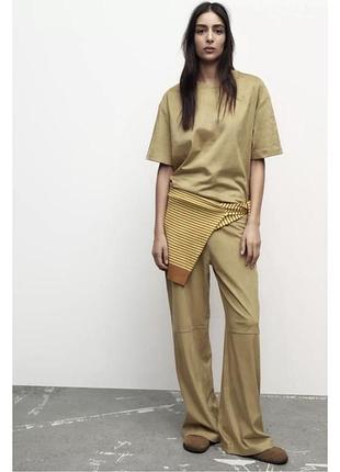 Костюм zara зі штучного замшу жіночий коричневий костюм м бежевий костюм