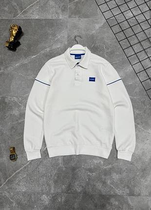 Мужской свитер hugo boss белый с синим кофта хьюго босс без капюшона m,l,xl,xxl l