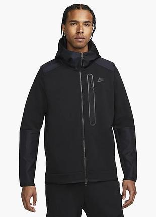 Толстовка чоловіча nike m nk tch flc overlay fz black dr6165-010 xxl