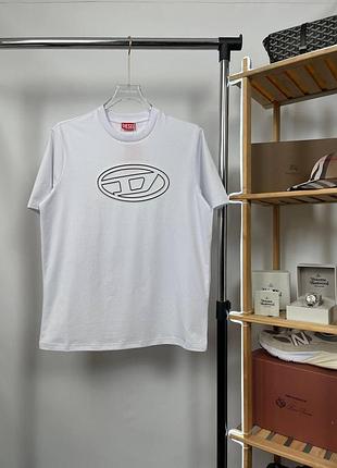 Футболка diesel t-just-bigoval | white t-shirt diesel ( s m l xl )