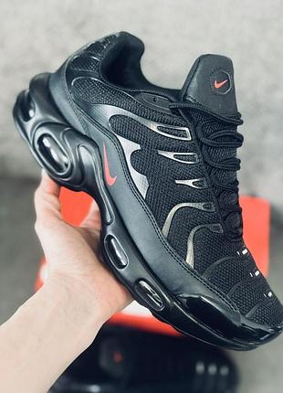 Кроссовки весенние найк аир макс 95 черные nike air max 95 tn black-red 44, 37