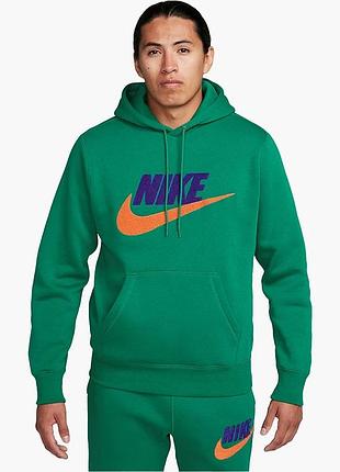 Худі чоловіче nike club fleece pullover hoodie green fn3104-365 s
