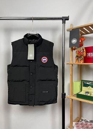 Жилетка canada goose | брендовий верхній одяг, преміум комфорт m, черный