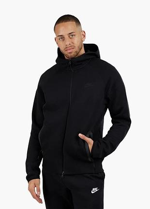 Толстовка чоловіча nike tech fleece full-zip hoodie black fb7921-010 s