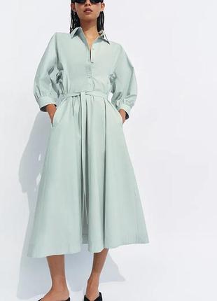 Сукня жіноча синя міді zara new
