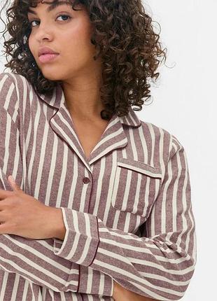 Пижамная рубашка фланель primark xs