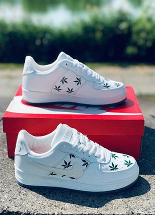 Кроссовки белые кожаные nike air force all white мужские кросовки найк форс 41