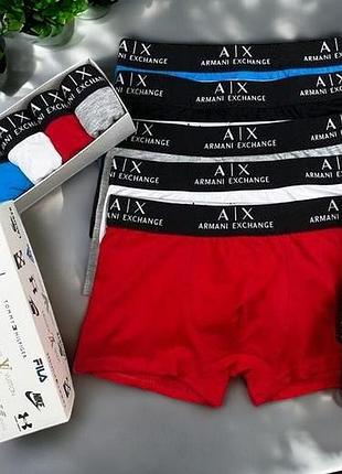 Боксеры трусы мужские emporio armani 5 шт набор в подарочной упаковке трусы чоловічі труси боксери exz0